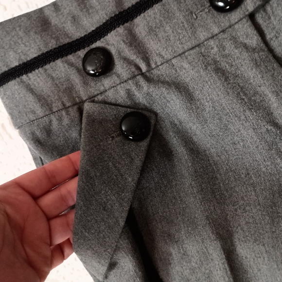 Anthropologie Gray Wide Leg Pants - Picture 5 of 9